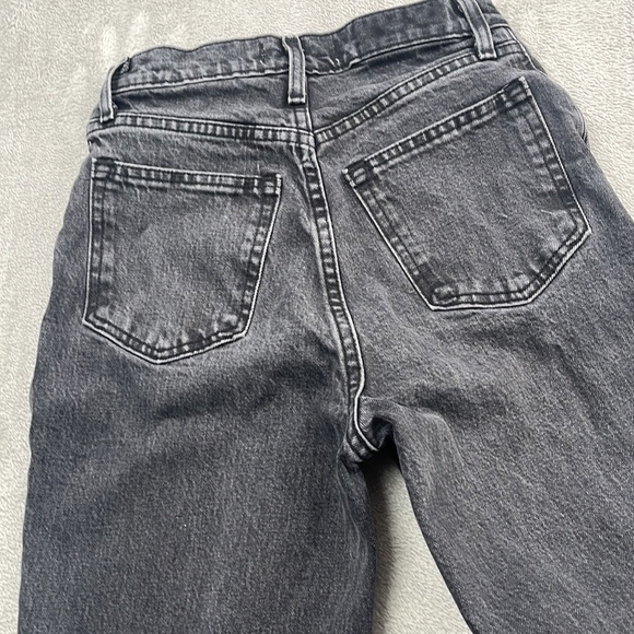 Abercrombie & Fitch 25, 0 Short Curve Love Gray , Charcoal Black 90s Straight HR - Picture 14 of 15
